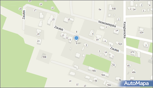 Owczarnia, Zaułek, 7, mapa Owczarnia