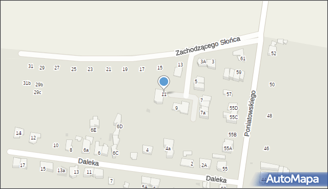 Ożarów Mazowiecki, Zachodzącego Słońca, 11, mapa Ożarów Mazowiecki