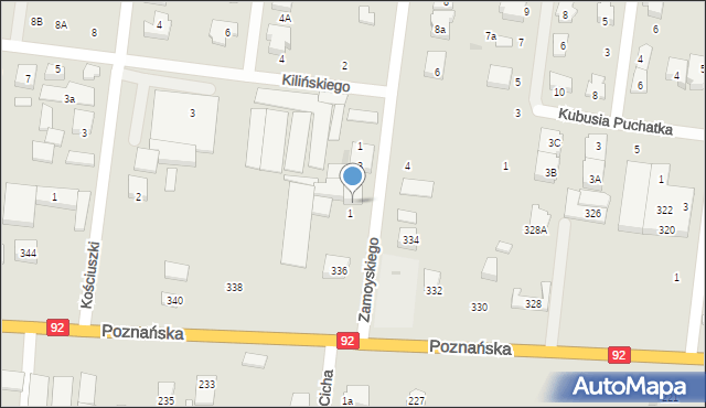 Ożarów Mazowiecki, Zamoyskiego Jana, hetm., 1a, mapa Ożarów Mazowiecki