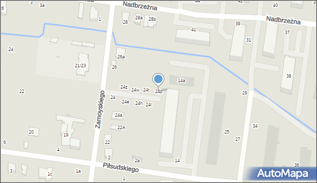 Ożarów Mazowiecki, Zamoyskiego Jana, hetm., 24p, mapa Ożarów Mazowiecki