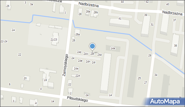 Ożarów Mazowiecki, Zamoyskiego Jana, hetm., 24t, mapa Ożarów Mazowiecki