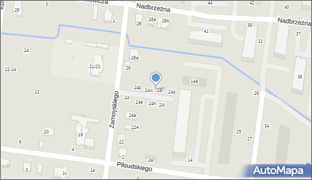 Ożarów Mazowiecki, Zamoyskiego Jana, hetm., 24u, mapa Ożarów Mazowiecki