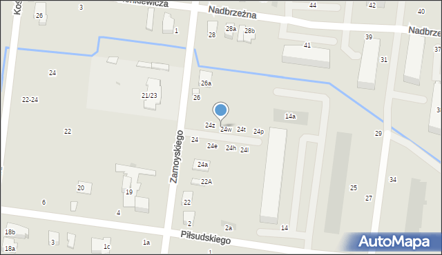 Ożarów Mazowiecki, Zamoyskiego Jana, hetm., 24x, mapa Ożarów Mazowiecki