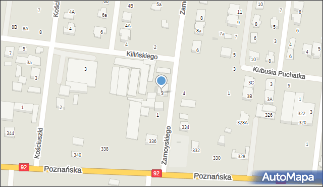 Ożarów Mazowiecki, Zamoyskiego Jana, hetm., 3, mapa Ożarów Mazowiecki