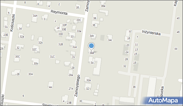 Ożarów Mazowiecki, Zamoyskiego Jana, hetm., 34a, mapa Ożarów Mazowiecki