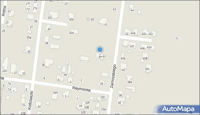 Ożarów Mazowiecki, Zamoyskiego Jana, hetm., 37, mapa Ożarów Mazowiecki