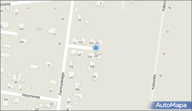 Ożarów Mazowiecki, Zamoyskiego Jana, hetm., 42d, mapa Ożarów Mazowiecki