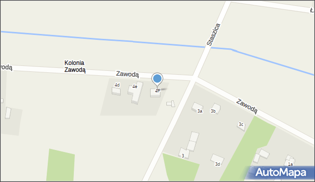 Ożarowice, Zawodą, 4F, mapa Ożarowice