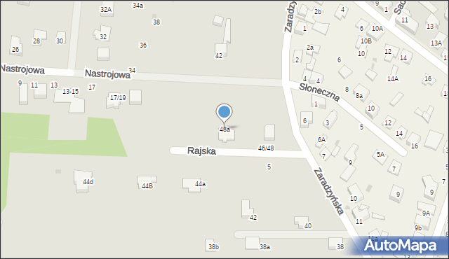 Pabianice, Zaradzyńska, 48a, mapa Pabianic