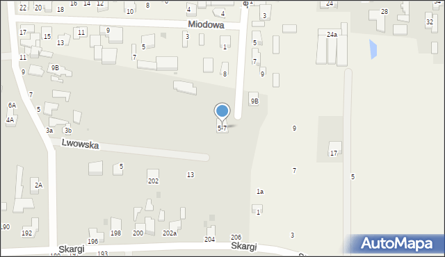 Pabianice, Zaradzyńska, 5-7, mapa Pabianic