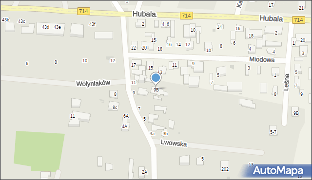 Pabianice, Zaradzyńska, 9B, mapa Pabianic
