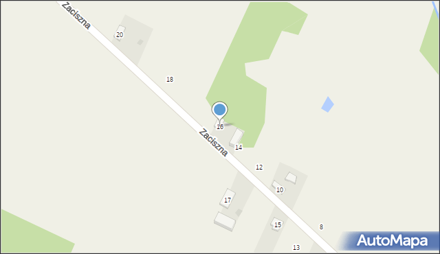 Parzniewice, Zaciszna, 16, mapa Parzniewice