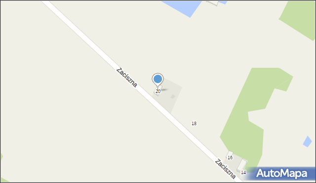 Parzniewice, Zaciszna, 20, mapa Parzniewice