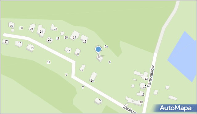 Pasłęk, Zacisze, 4, mapa Pasłęk