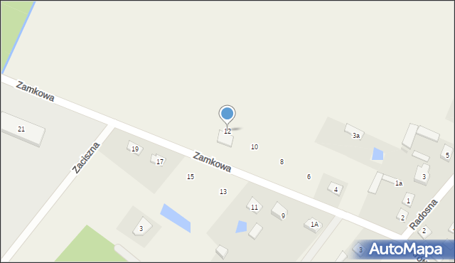 Pęclin, Zamkowa, 12, mapa Pęclin