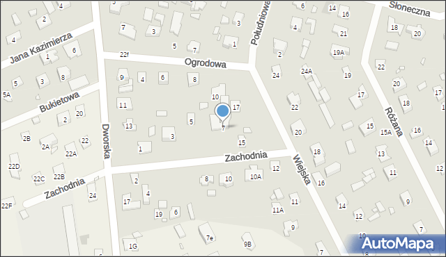 Piaseczno, Zachodnia, 7, mapa Piaseczno