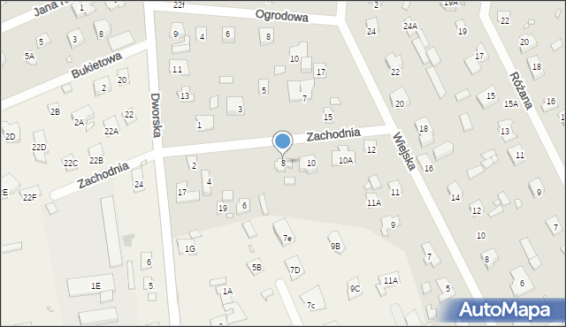 Piaseczno, Zachodnia, 8, mapa Piaseczno