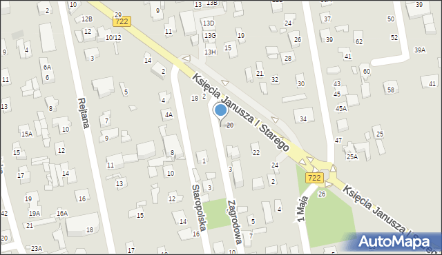 Piaseczno, Zagrodowa, 1, mapa Piaseczno