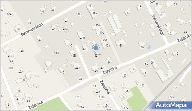 Piaseczno, Zajączka Józefa, gen., 42, mapa Piaseczno