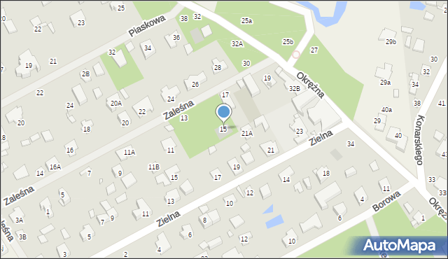 Piaseczno, Zaleśna, 15, mapa Piaseczno