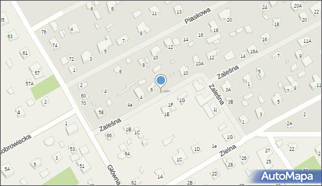 Piaseczno, Zaleśna, 1f, mapa Piaseczno