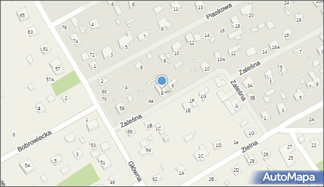 Piaseczno, Zaleśna, 4, mapa Piaseczno