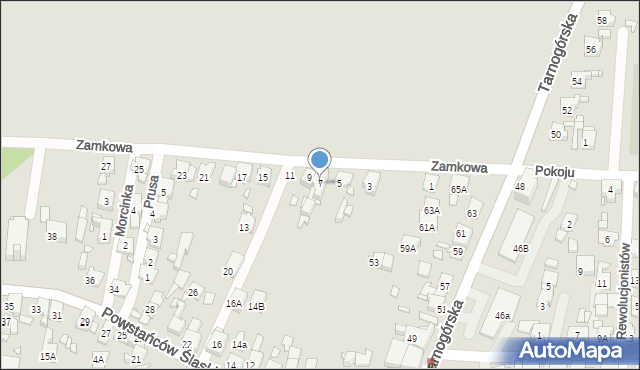 Piekary Śląskie, Zamkowa, 7, mapa Piekary Śląskie