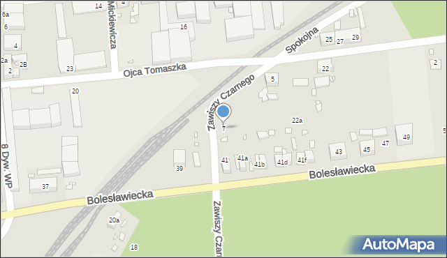 Pieńsk, Zawiszy Czarnego, 7, mapa Pieńsk