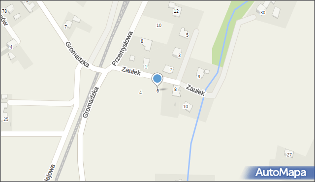 Pierściec, Zaułek, 6, mapa Pierściec