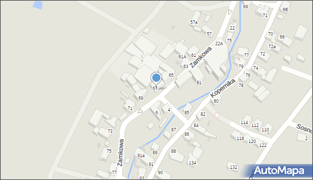 Pieszyce, Zamkowa, 67a, mapa Pieszyce