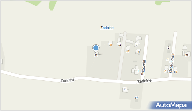 Pietrzykowice, Zadolne, 82, mapa Pietrzykowice