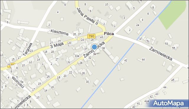 Pilica, Żarnowiecka, 34, mapa Pilica
