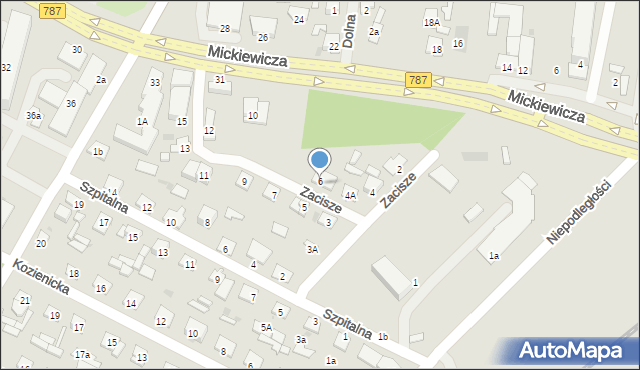 Pionki, Zacisze, 8, mapa Pionki