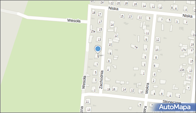 Piotrków Kujawski, Zachodnia, 9, mapa Piotrków Kujawski