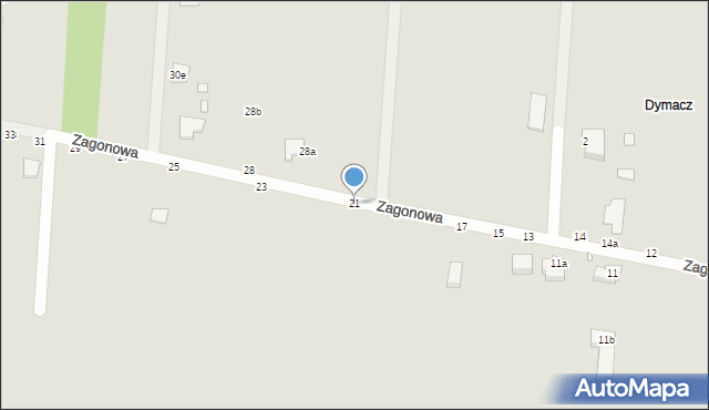 Piotrków Trybunalski, Zagonowa, 21, mapa Piotrków Trybunalski