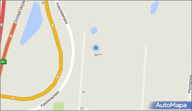 Piotrków Trybunalski, Zagonowa, 30b, mapa Piotrków Trybunalski