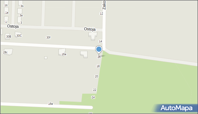 Piotrków Trybunalski, Zakole, 16, mapa Piotrków Trybunalski