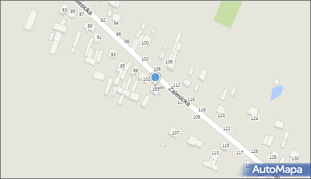 Piotrków Trybunalski, Zalesicka, 103, mapa Piotrków Trybunalski