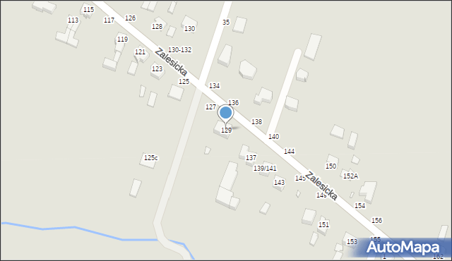 Piotrków Trybunalski, Zalesicka, 129, mapa Piotrków Trybunalski