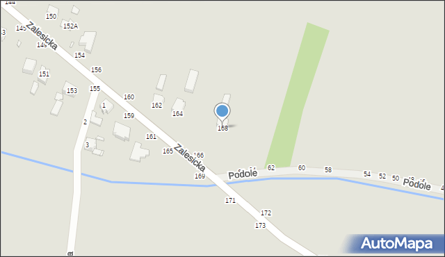 Piotrków Trybunalski, Zalesicka, 168, mapa Piotrków Trybunalski