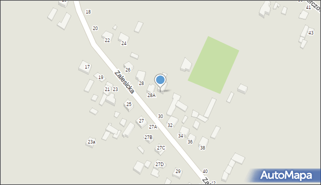 Piotrków Trybunalski, Zalesicka, 28B, mapa Piotrków Trybunalski