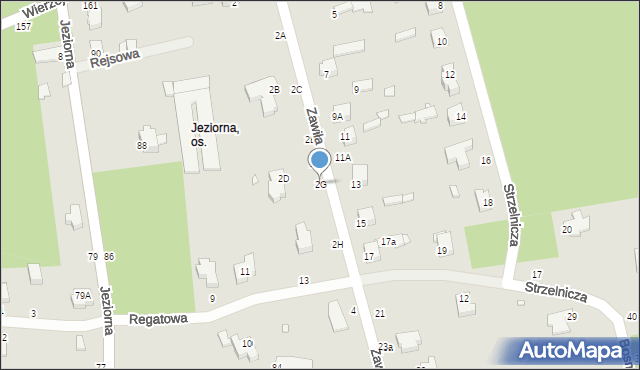 Piotrków Trybunalski, Zawiła, 2G, mapa Piotrków Trybunalski