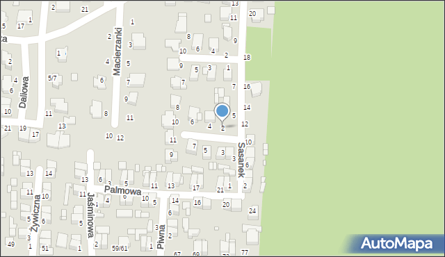 Piotrków Trybunalski, Zawilców, 2, mapa Piotrków Trybunalski