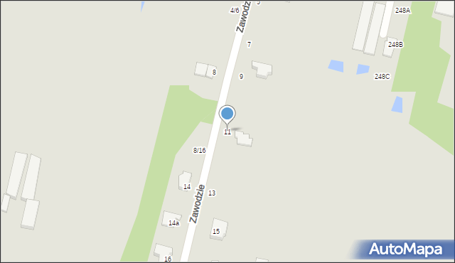 Piotrków Trybunalski, Zawodzie, 11, mapa Piotrków Trybunalski