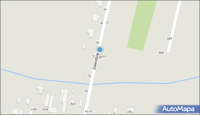 Piotrków Trybunalski, Zawodzie, 39, mapa Piotrków Trybunalski