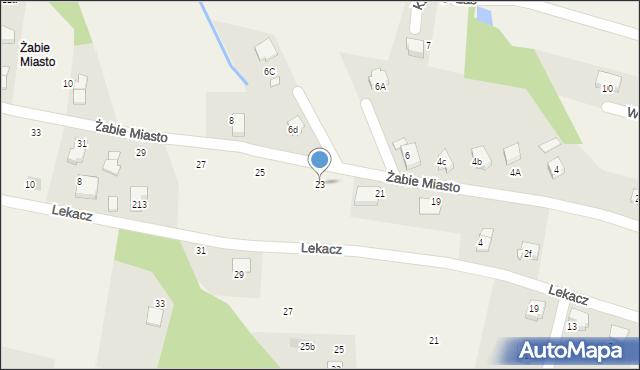 Pisarzowice, Żabie Miasto, 23, mapa Pisarzowice