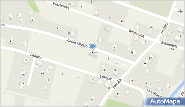 Pisarzowice, Żabie Miasto, 7, mapa Pisarzowice