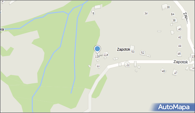 Piwniczna-Zdrój, Zapotok, 11b, mapa Piwniczna-Zdrój