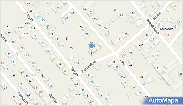 Plewiska, Zachodnia, 1, mapa Plewiska