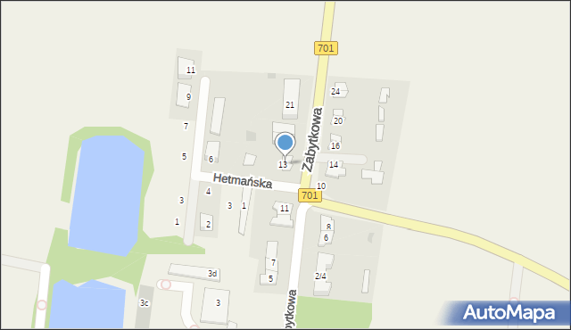 Płochocin, Zabytkowa, 13, mapa Płochocin